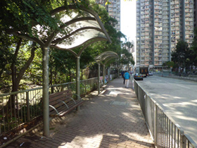 Arbours at Sha On Street between Lee On Estate and MTR Wu Kai Sha Station, Sha Tin District